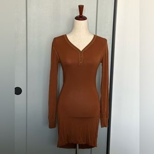 SKIMS SLEEP HENLEY DRESS